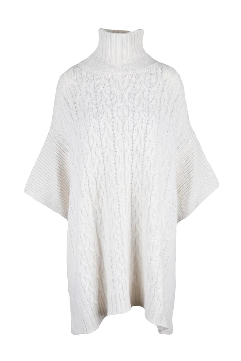 Eleventy Cashmere Cape Jumper - White