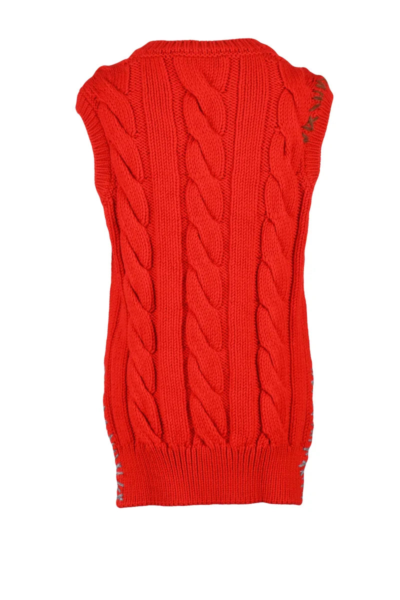 Marni Gilet Intrecciato - Rosso