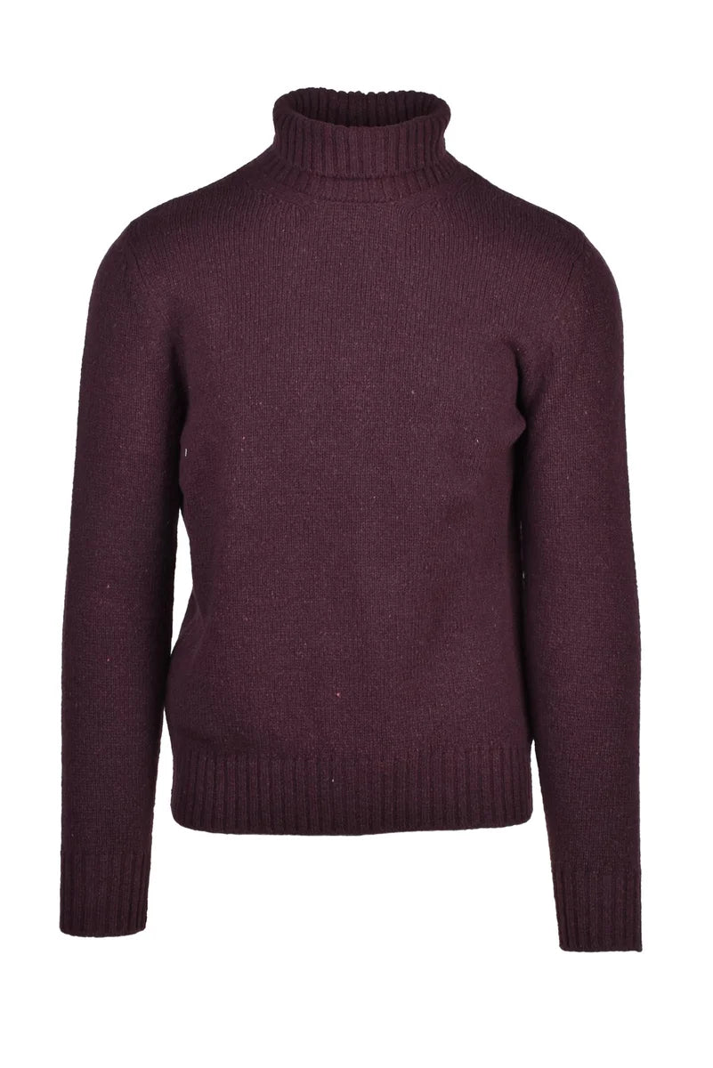 Eleventy Maglione Collo Alto in Lana - Rosso