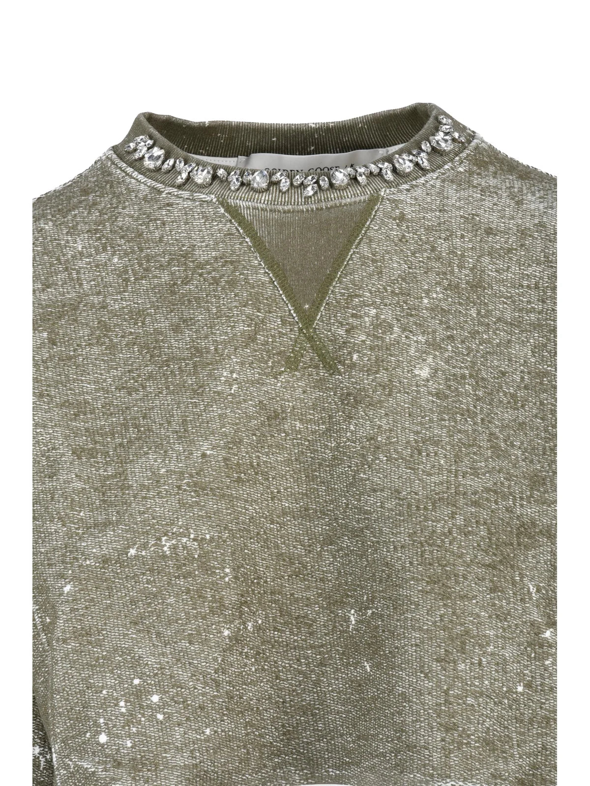 Golden Goose Felpa Corta Cotone - Verde Militare