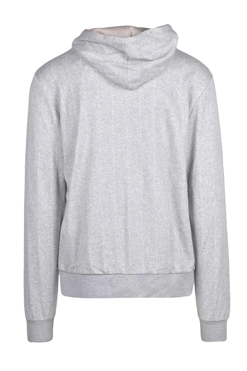 Eleventy Silk Cashmere Zip Sweatshirt - Light Grey
