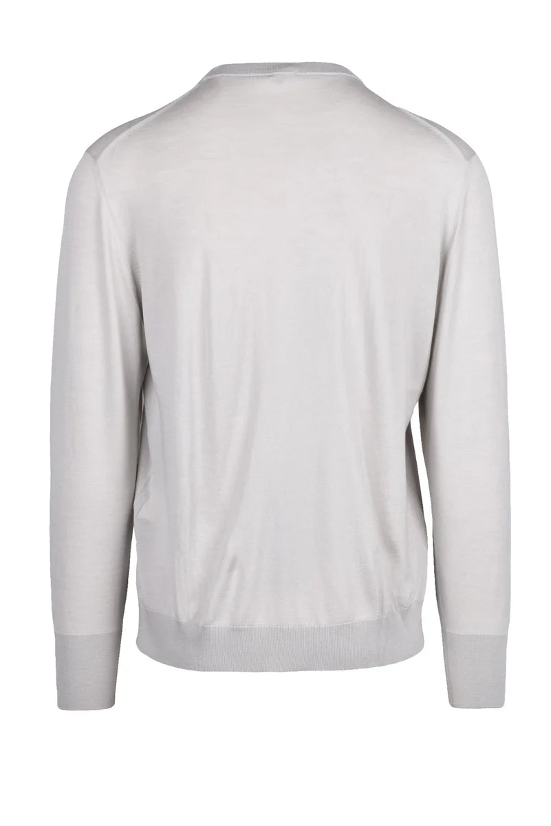 Eleventy Sage Green Wool Crew Neck Jumper