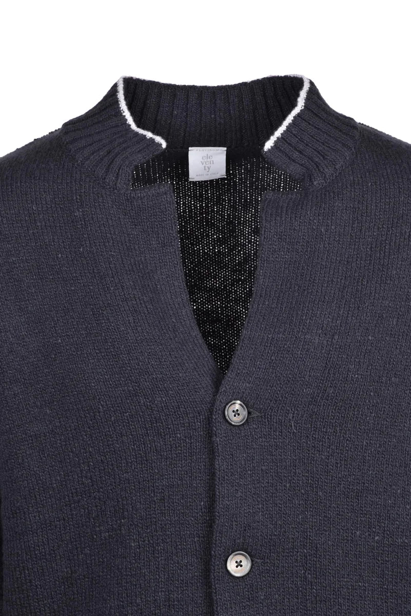 Eleventy Cardigan Bottoni Lana Cashmere - Grigio