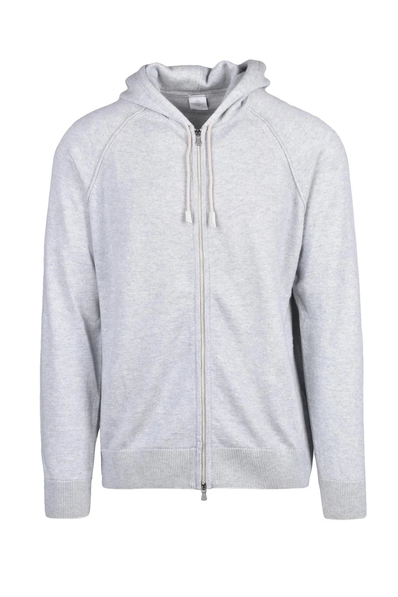 Eleventy Felpa Zip Cashmere - Grigio