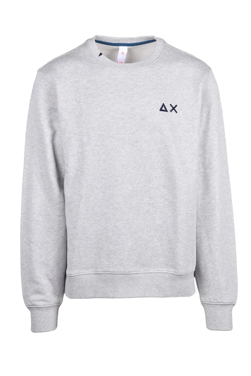 Sun68 Crewneck Sweatshirt Brushed Inside - Light Grey