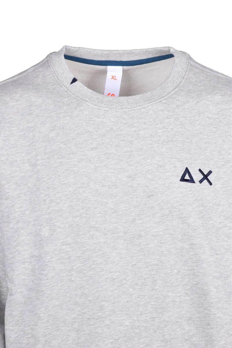 Sun68 Crewneck Sweatshirt Brushed Inside - Light Grey