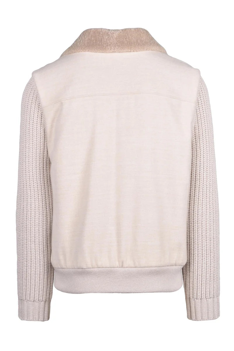 Eleventy Cappotto Panno Lana Zip - Beige