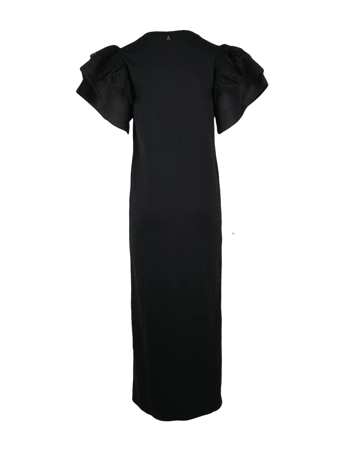 Twinset Actitude Abito Lungo Cotone Pizzo - Nero