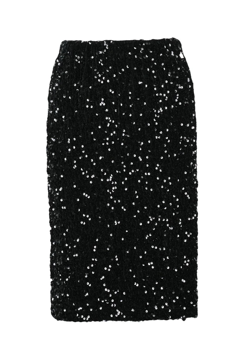 Markup Gonna Tubino Paillettes - Nero