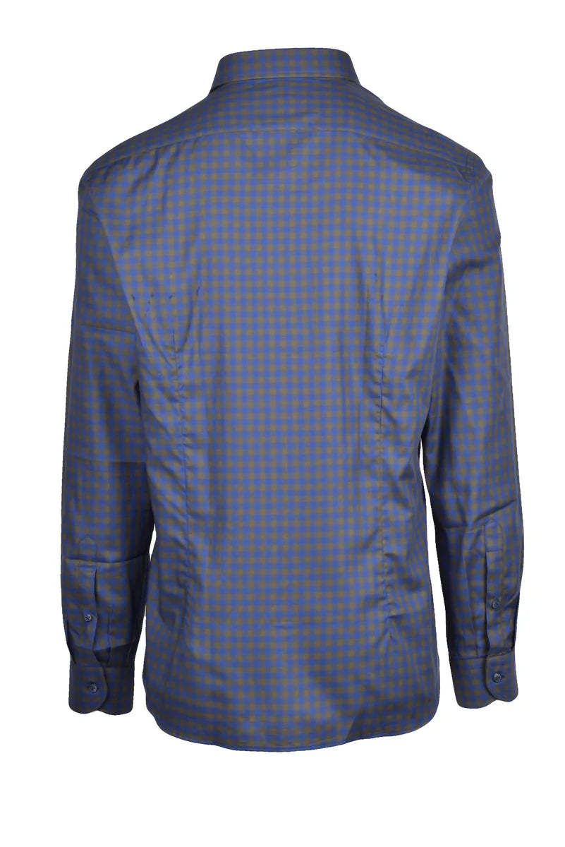 Brio Camicia Cotone - Blu/Verde