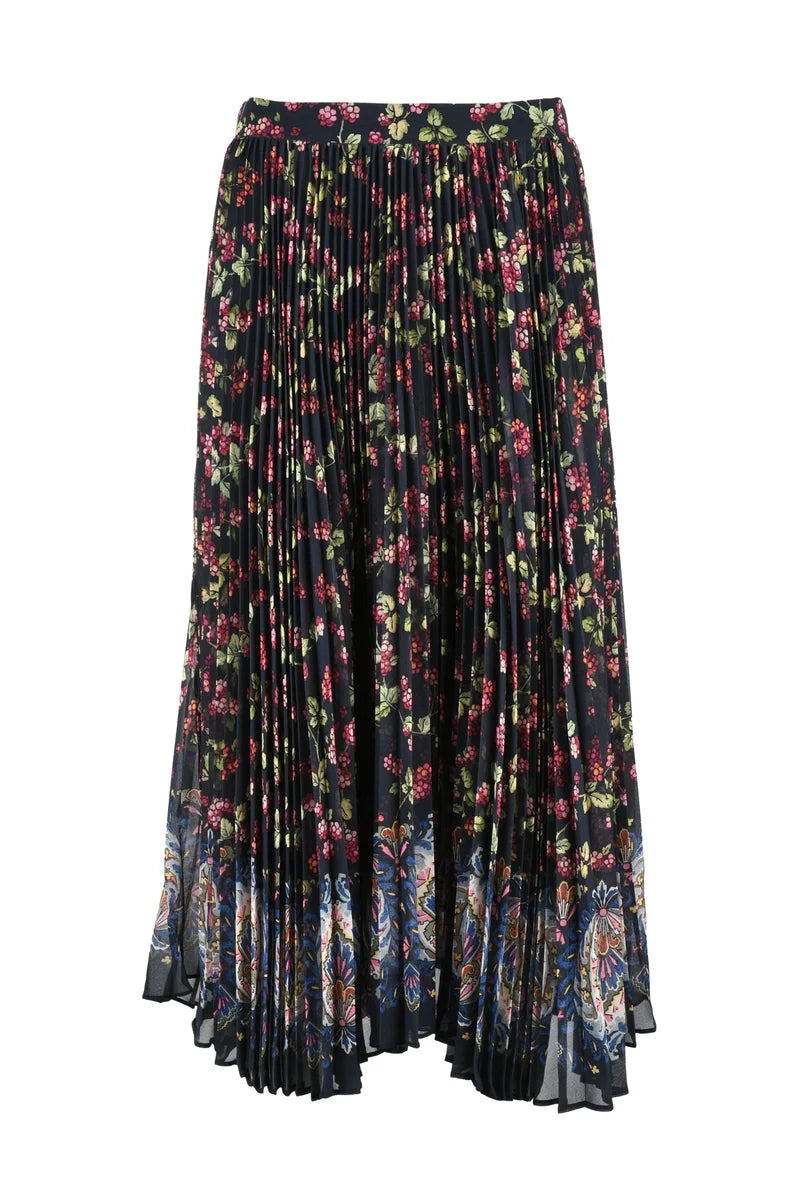 Etro Gonna Lunga Plissettata - Nero