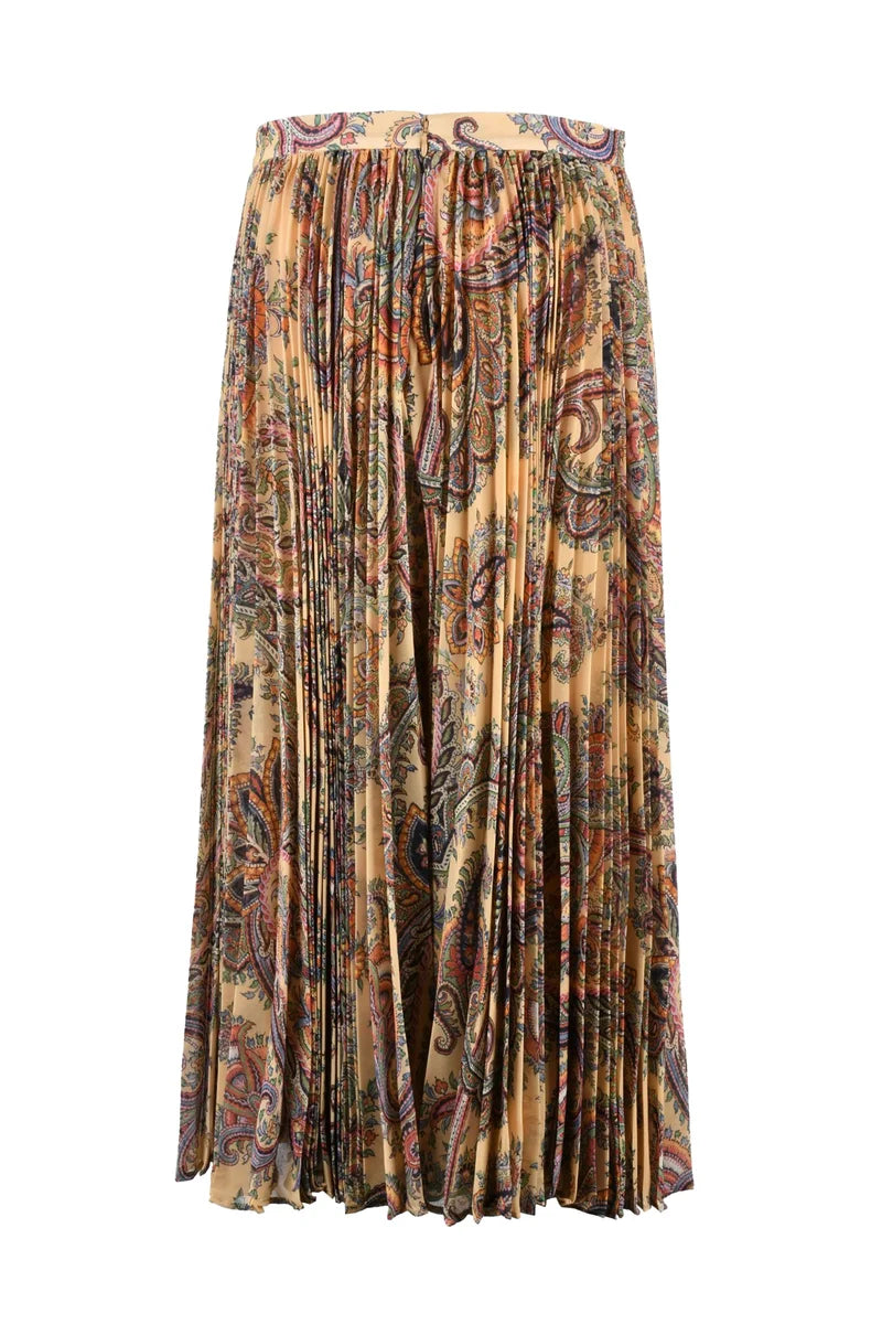 Etro Gonna Lunga Plissettata - Cream