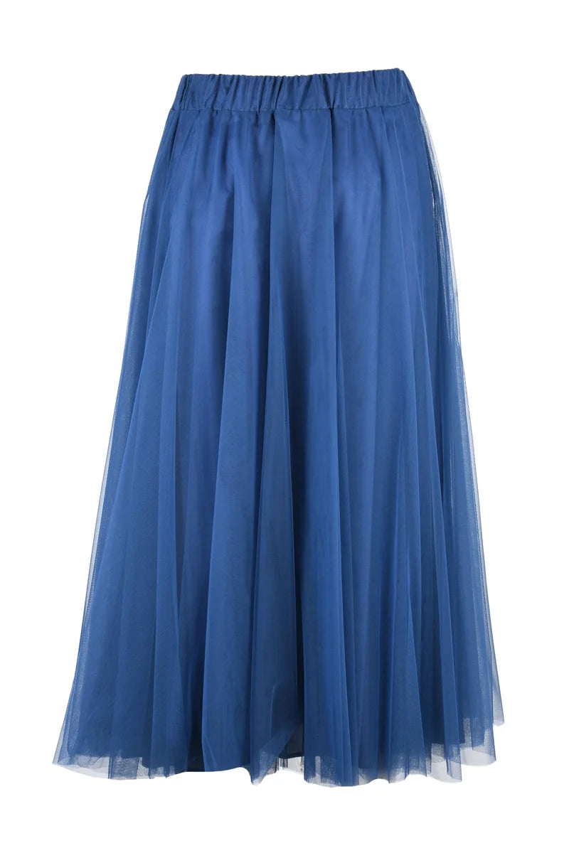 ..,merci Gonna Lunga Tulle - Blu