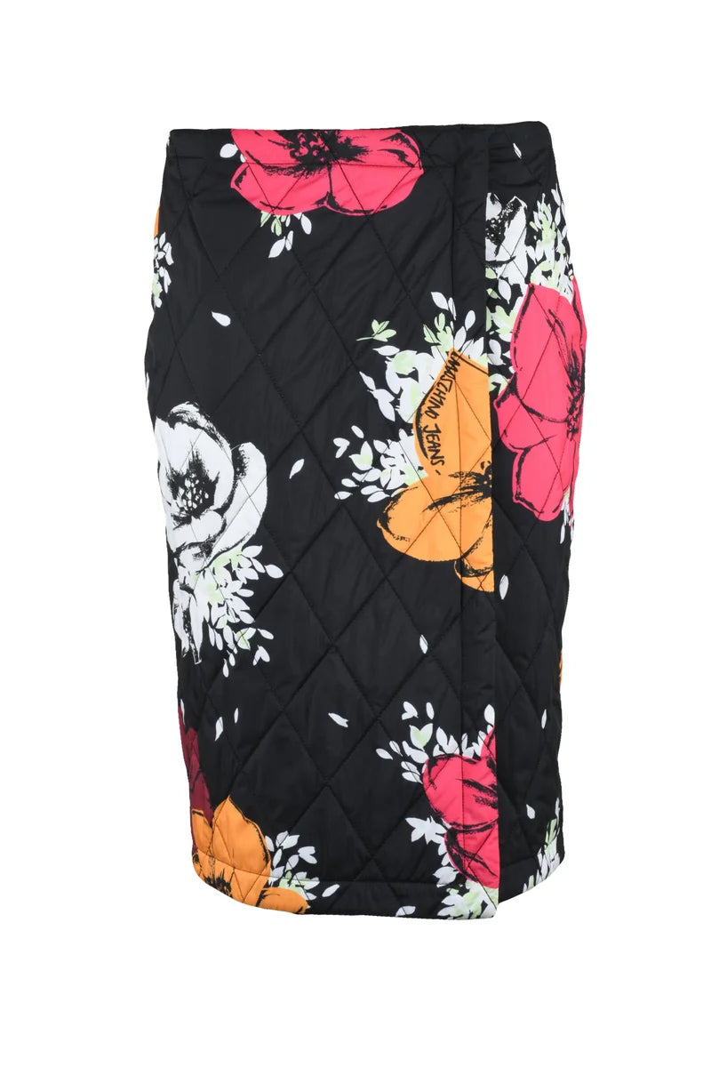 Mo5ch1no Jeans Gonna Trapuntata Portafoglio - Fuchsia/Orange