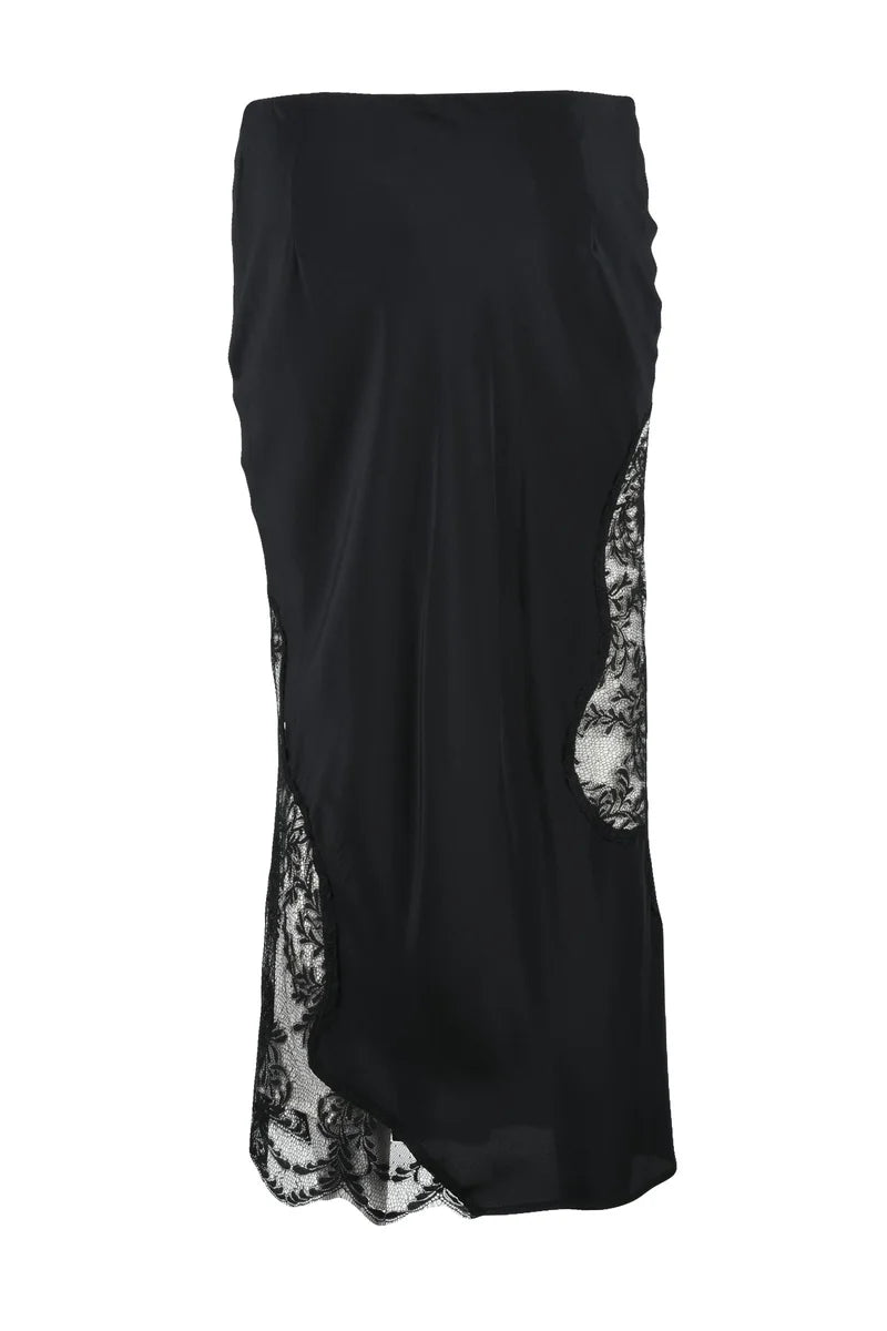 Erika Cavallini Gonna Longuette Voile - Nero