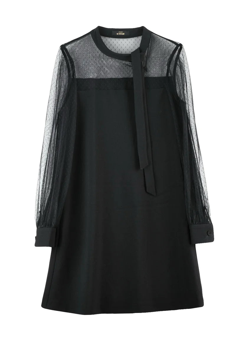 Twinset Actitude Abito Tunica Voile - Nero