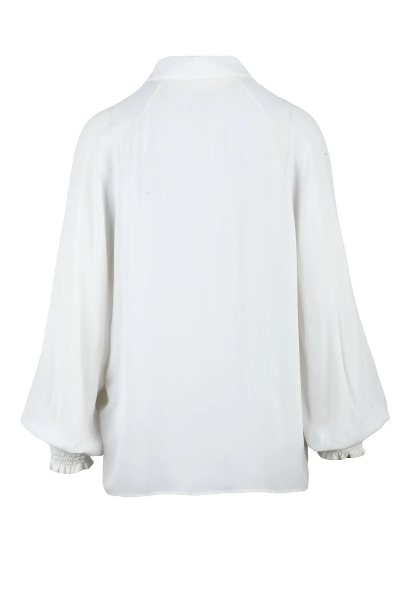 Eleventy Camicia in Acetato e Seta - Bianco