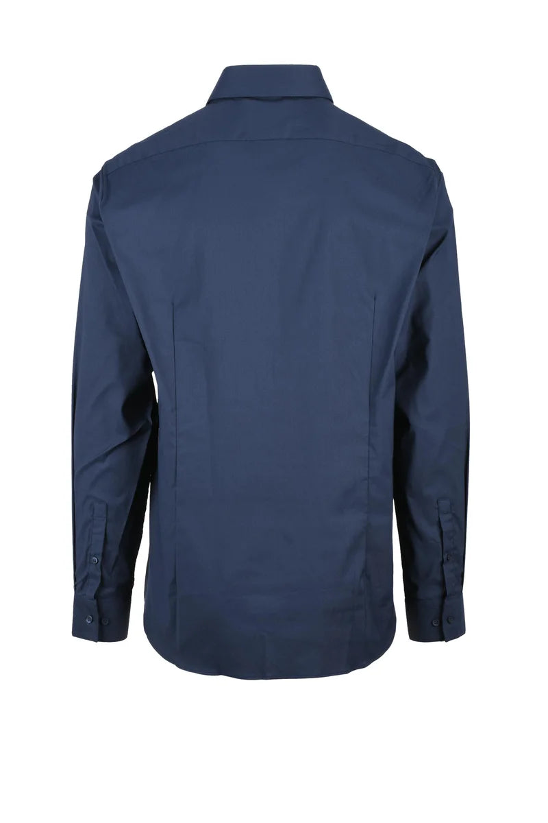 Calvin Klein Camicia Slim Fit Cotone Stretch - Blu