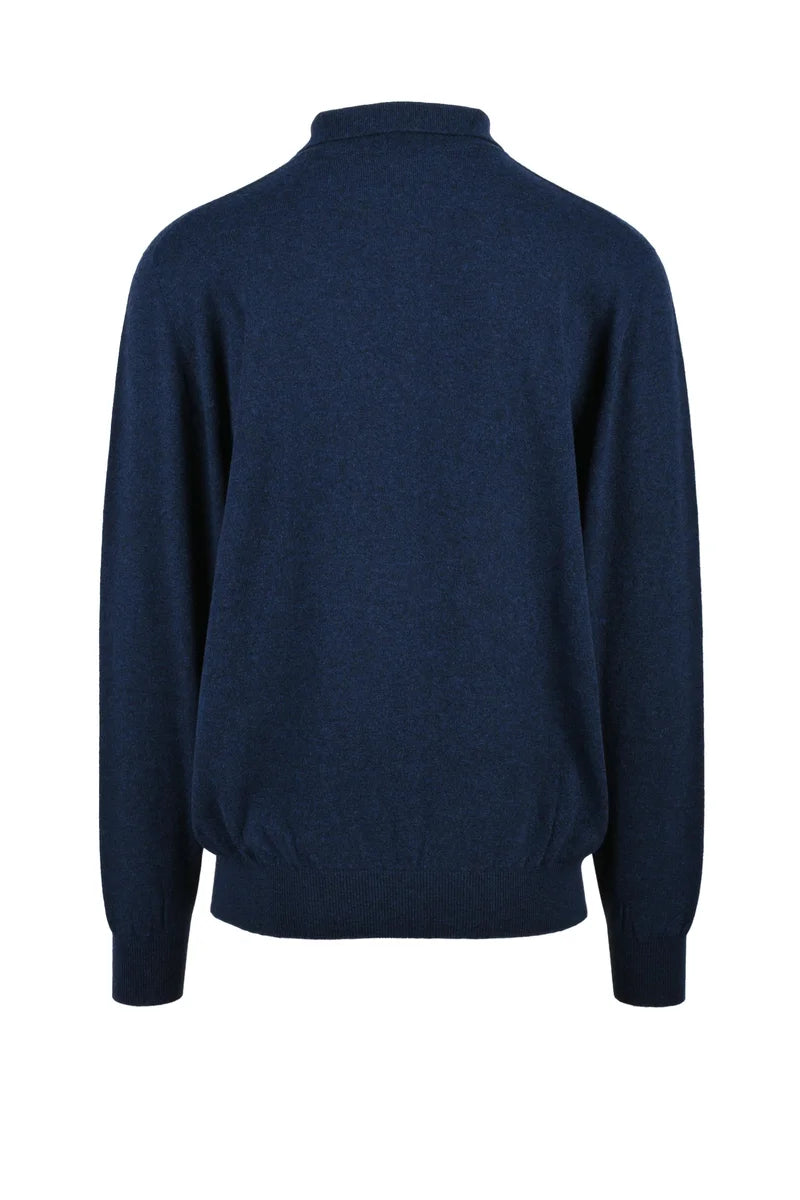Hawico Polo in Maglia Cashmere Azzurro