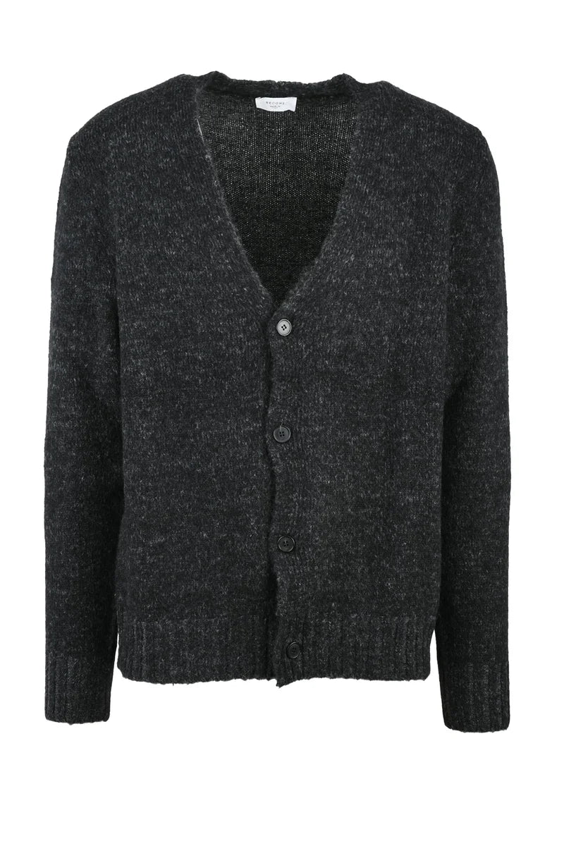 Become Cardigan Bottoni Nero/Grigio