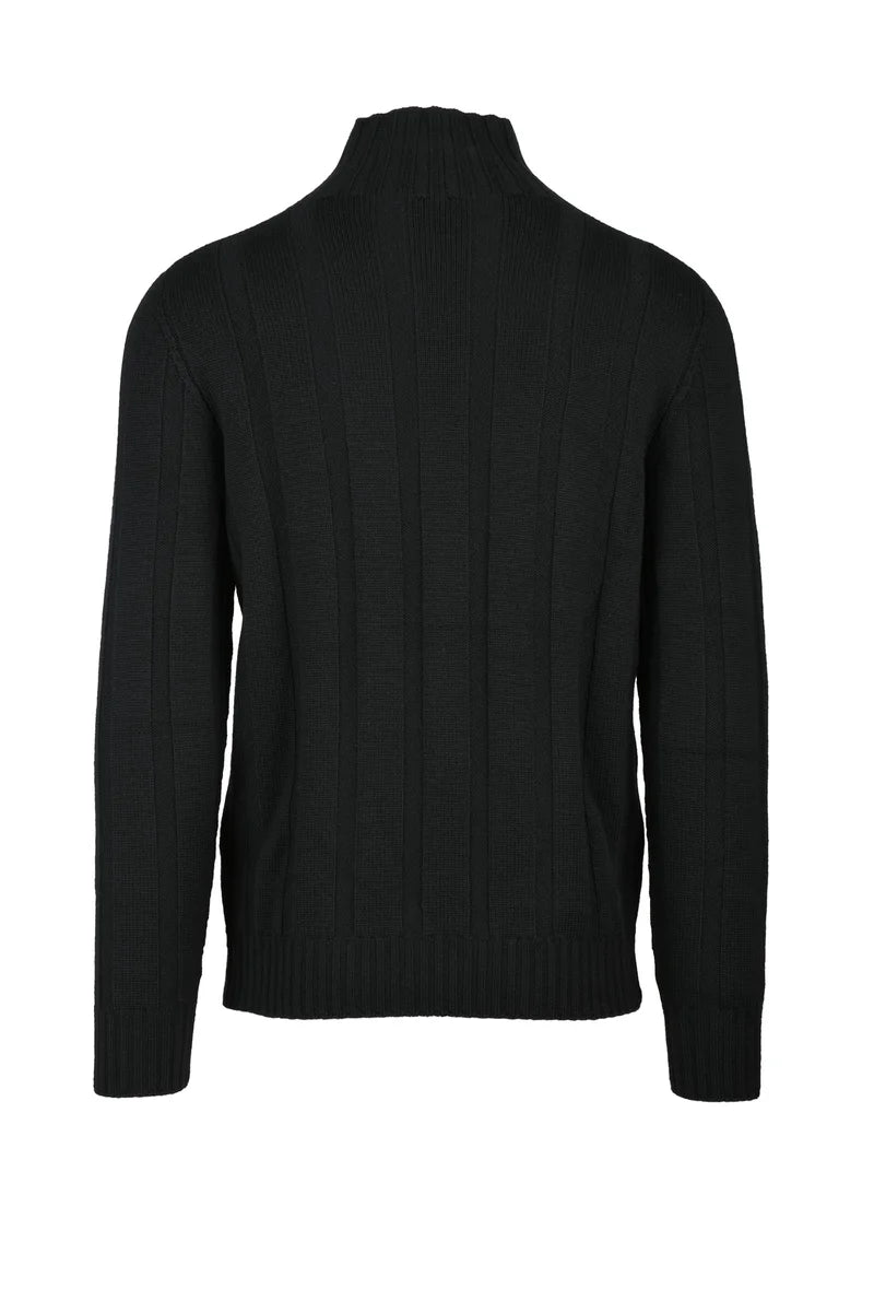 H953 Maglione Lupetto - Nero