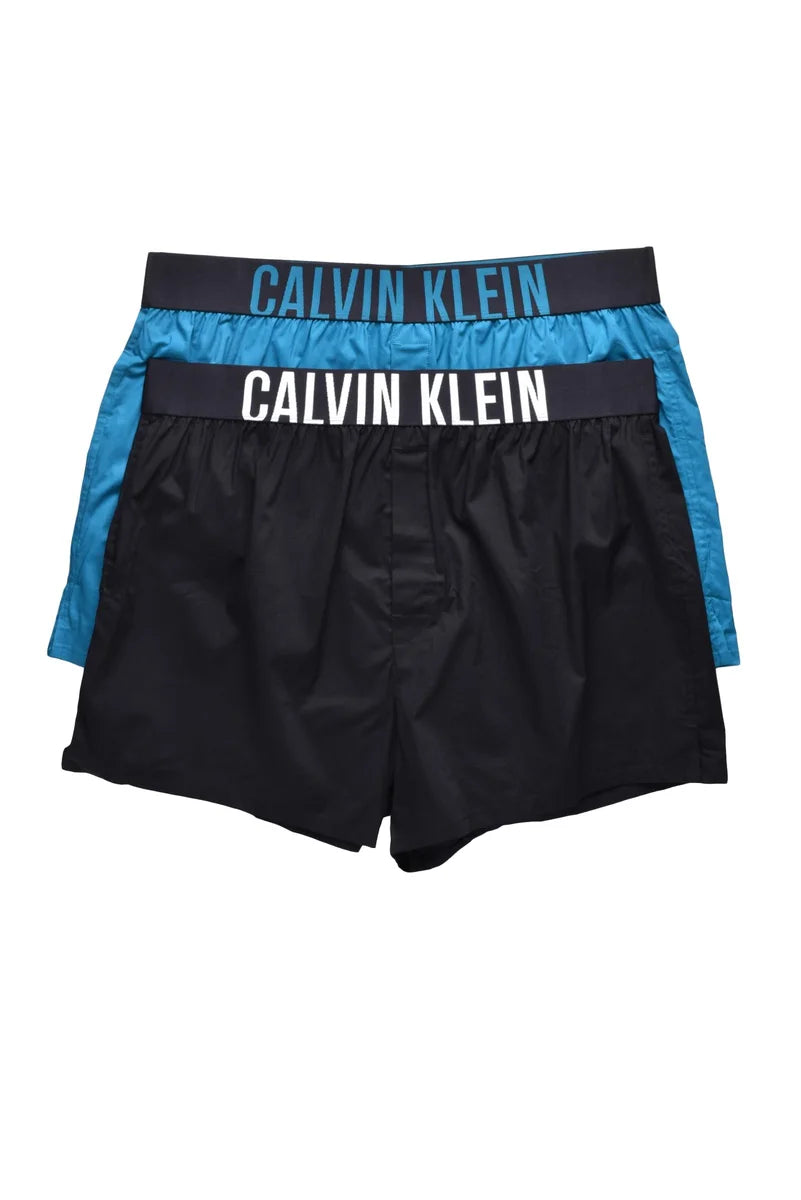 Calvin Klein Set Boxer 2 Pz - Nero/Turchese