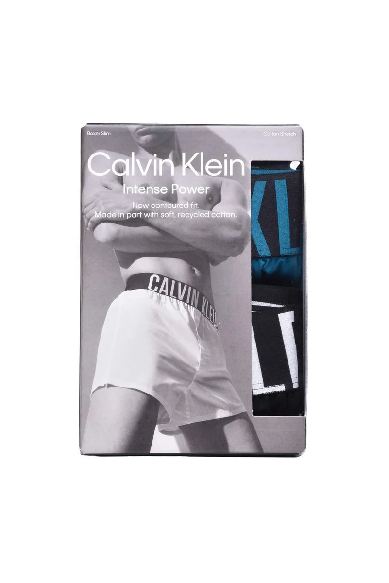 Calvin Klein Set Boxer 2 Pz - Nero/Turchese