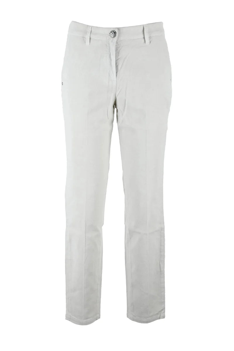 Jacob Cohën Pantalone Marina Velluto Slim - Bianco