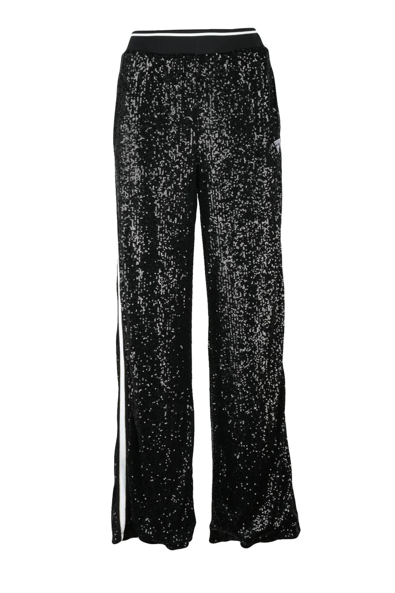 Guess Pantalone Tuta Strass - Nero