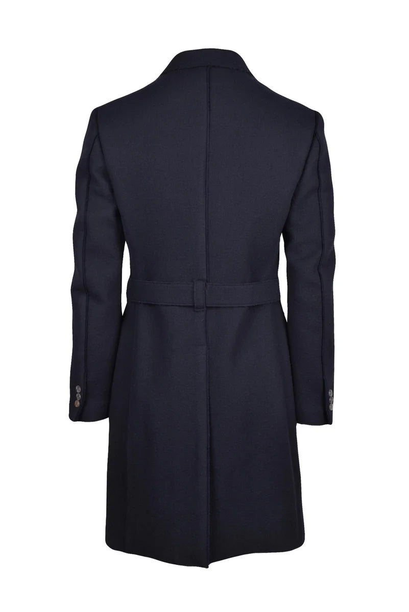 Maurizio Miri Cappotto Lana - Blu Notte