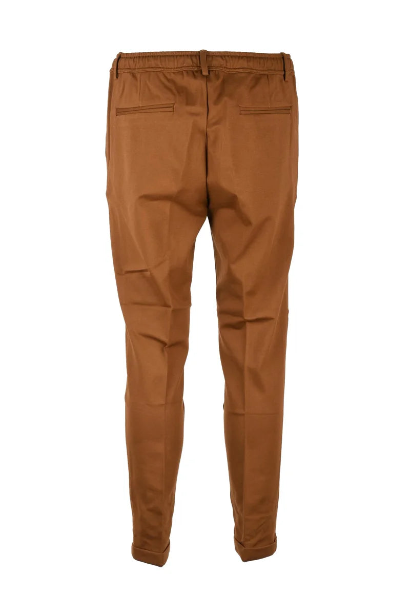 Anto Napoli Pantalone Marrone Cotone Viscosa Stretch