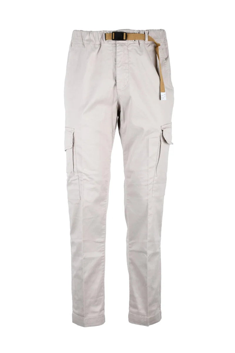 White Sand Pantalone Beige Cotone Tencel Seta Stretch
