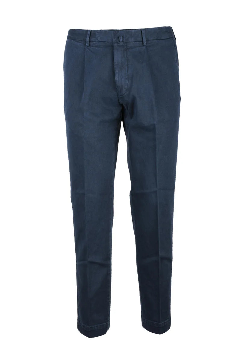 Santaniello Pantalone Cotone Stretch - Blu
