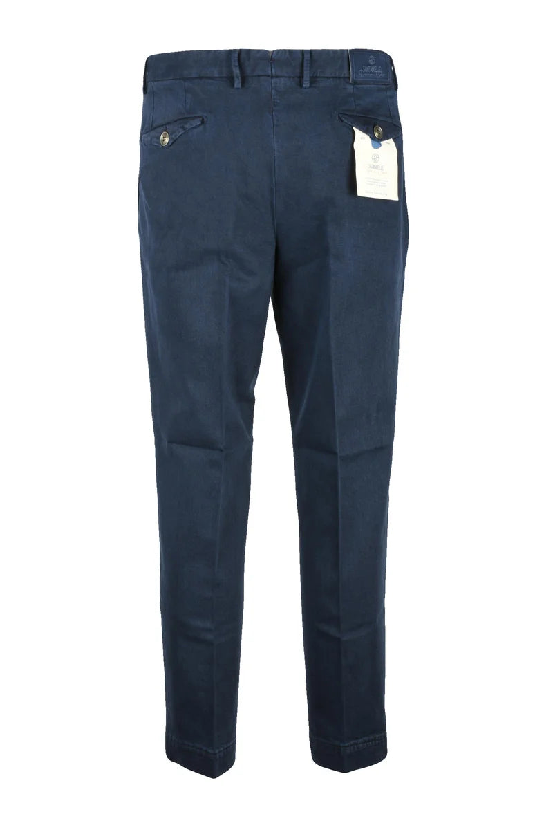 Santaniello Pantalone Cotone Stretch - Blu