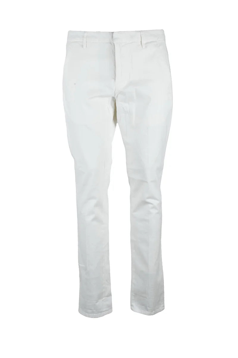 Dondup Pantalone Cotone Stretch - Bianco