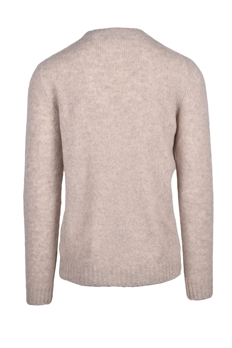 Fama Pullover Girocollo Lana e Cashmere - Beige