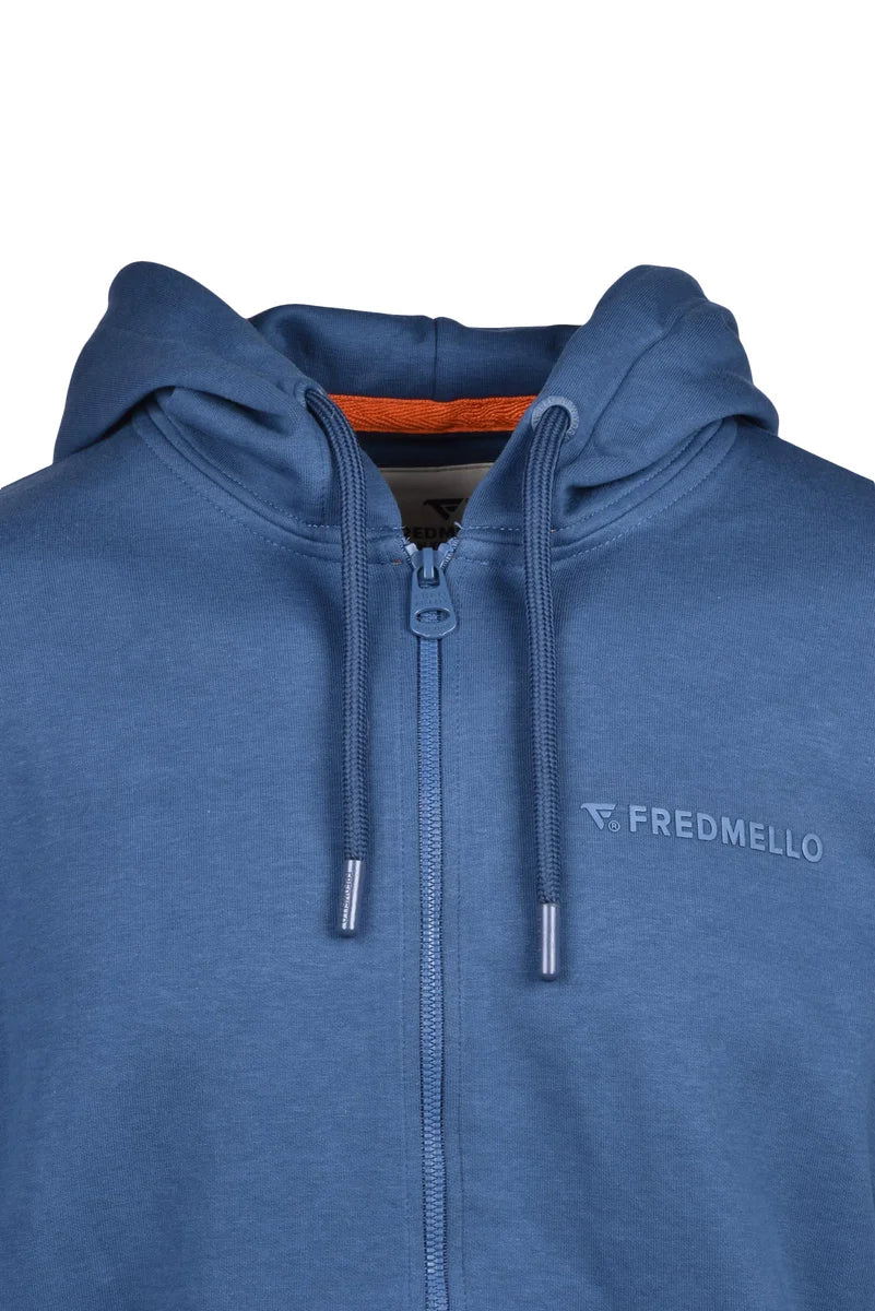 Fred Mello Felpa con Cappuccio - Blu