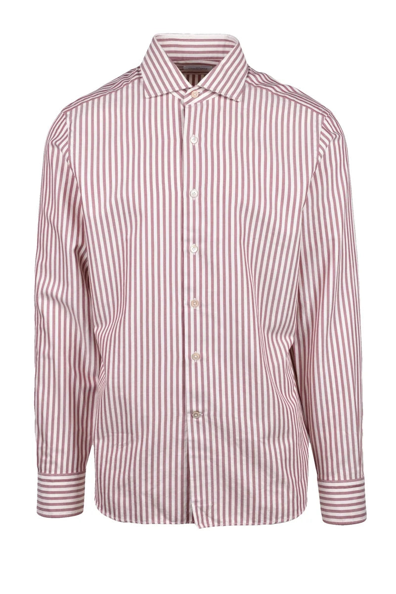 Alessandro Gherardi Camicia Flanella - Beige/Bordeaux