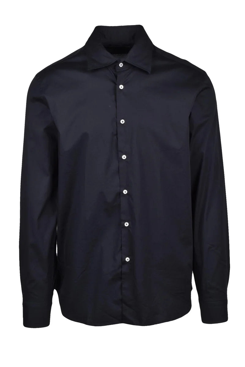 Manuel Ritz Camicia Cotone Stretch - Nero