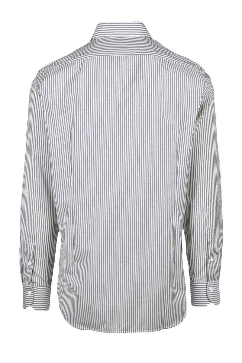 Carrel Camicia Lana - Bianco/Grigio