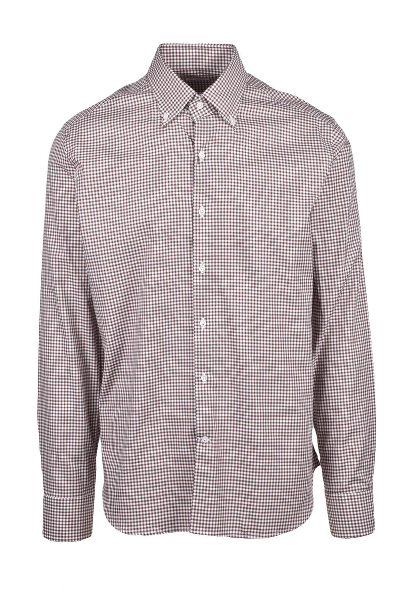 Ghirardelli Camicia Fantasia - Marrone/Bianco