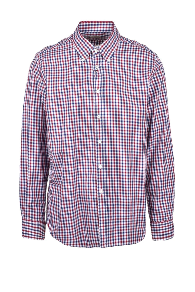 Xacus Camicia Cotone - Rosso/Blu