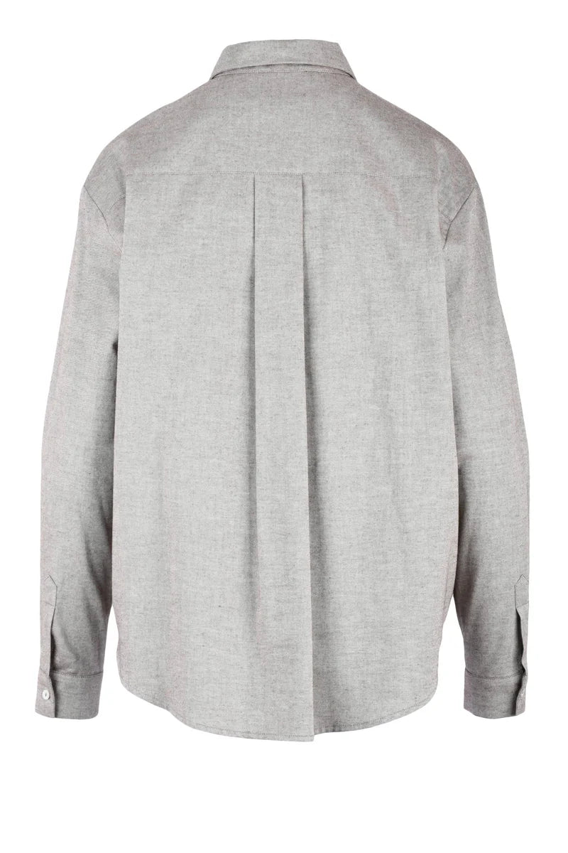 Barba Napoli Camicia Viscosa/Cotone/Cashmere - Grigio