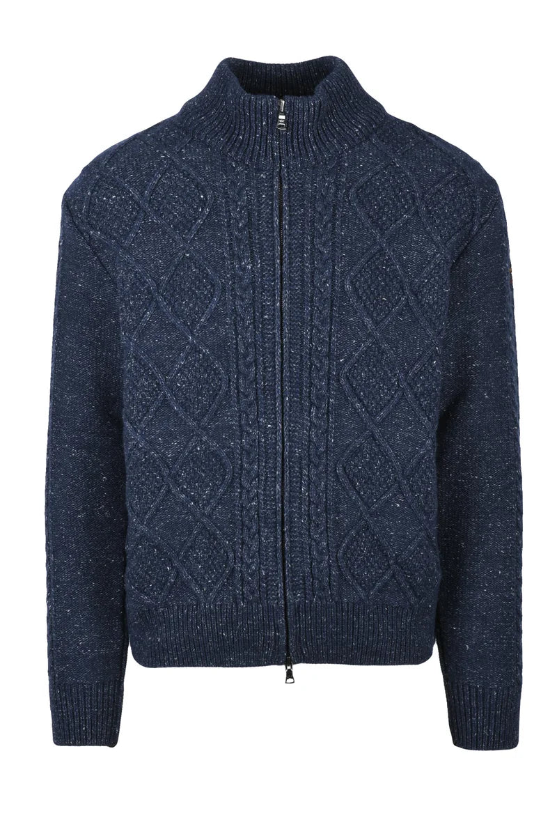Paul & Shark Cardigan con Zip - Blu