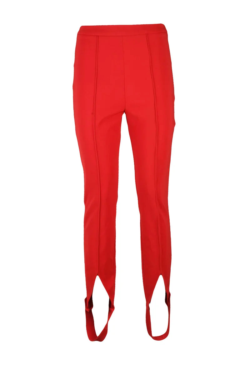 Elisabetta Franchi Leggings Vita Alta - Rosso