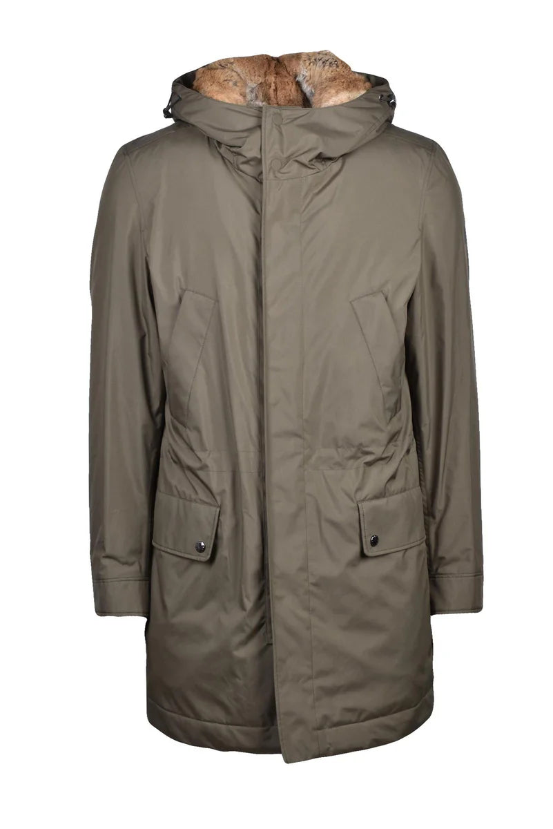 Paul & Shark Giaccone Verde Pelliccia