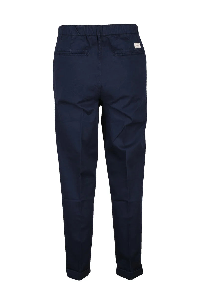 40 Weft Pantaloni Lino Stretch - Blu
