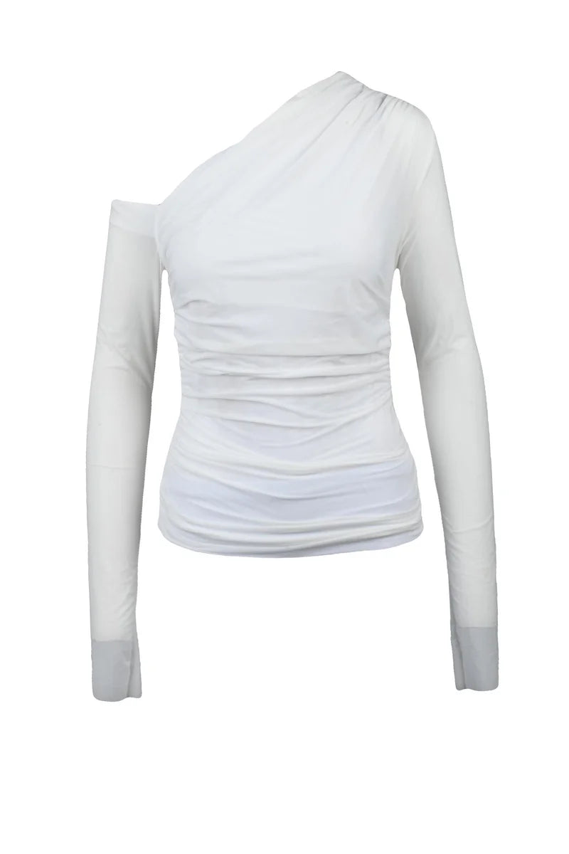 Aniye By Stretch Polyester Top - White