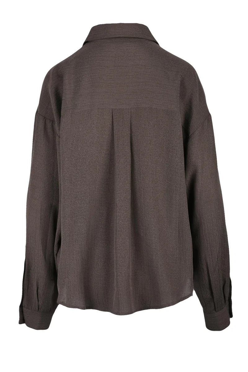 Ballantyne Camicia Seta - Marrone