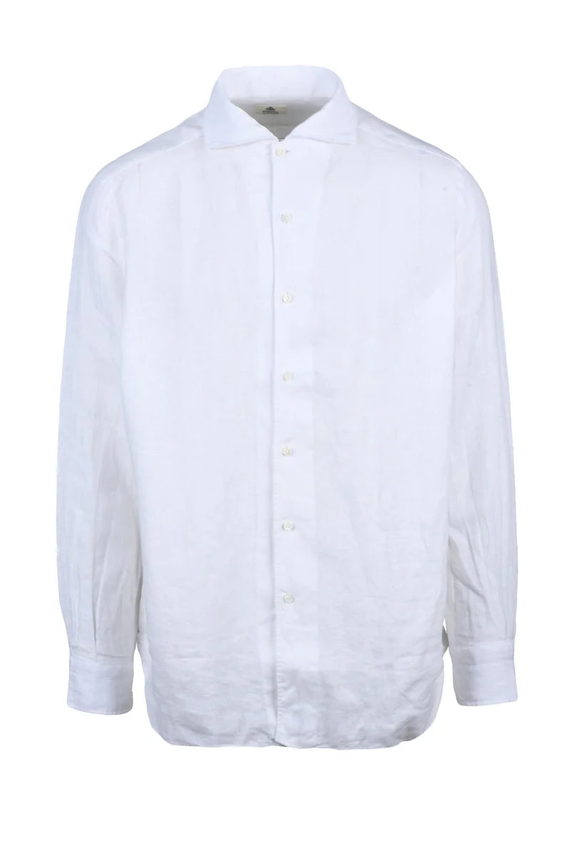 Luigi Borrelli Napoli Camicia Lino - Bianco